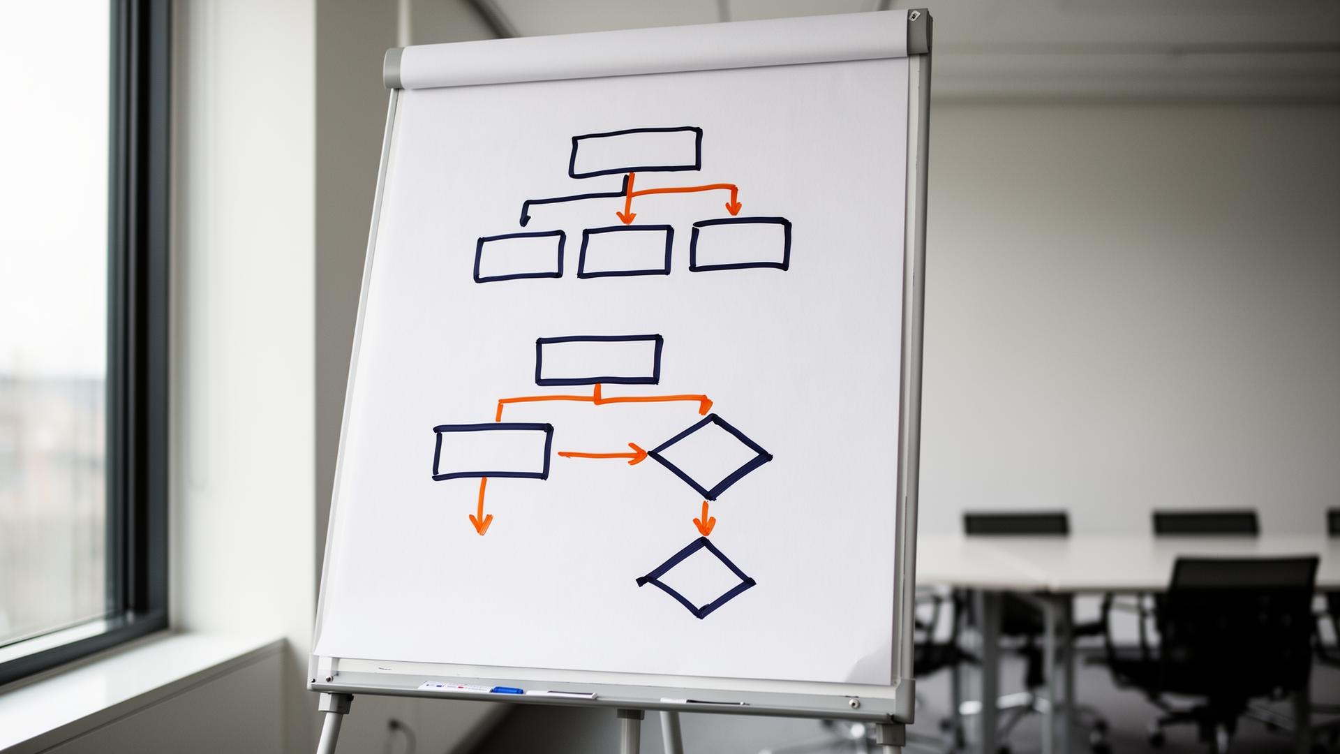 Organigramm und Prozessdiagramm